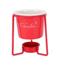 Chocolate Fondue Mug Set Multifunctional Ceramic Chocolate Melting Mug with Forks Cup Stand for Sweet