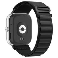 Alpinė kilpinė apyrankė „Redmi Watch 6/5/4“ išmaniesiems laikrodžiams, reguliuojama elastinė nailono kilpos apyrankė „Xiaomi Mi Band 9Pro 8Pro“ laikrodžiams, priedai Xiaomi Band 9Pro 8Pro juoda