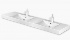 Dvigubas praustuvas PAA Long Step Duo, 2000x490, baltas