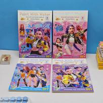 2026New KPOP Cartoon Movie Creative Coloring Book for Elementary School Students High Beauty Picture Book random 1pc