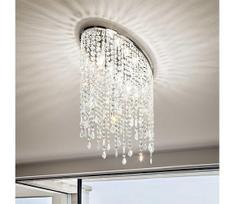 Ideal Lux - Krištolinis lubinis šviestuvas RAIN 3xE14/40W/230V blizgus chromas