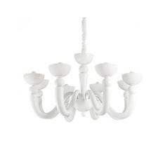 Ideal Lux - Pakabinamas šviestuvas ant grandinės BON BON 8xE14/28W/230V skersmuo 95,5 cm baltas