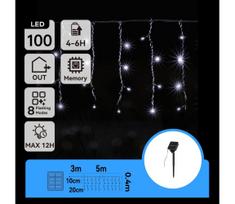 Aigostar - LED saulės  girlianda 100xLED/8 funkcijų 8x0,4m IP65 šaltai balta