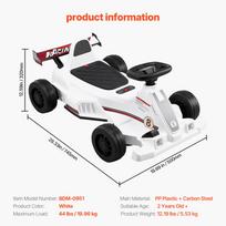 SucceBuy 6V 4.5Ah Elektrinis Pedalinis Kartingas Nešiojamas Lauko Lenktynių Žaislas 20000RPM Variklis su Priekiniu Žibintu ir Garso Signalu Vaikams Berniukų Dovanos