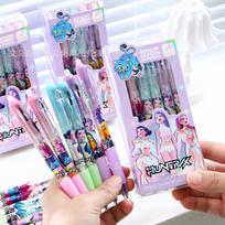 Kpop Demon Hunters Heat Erasable Pens Cute Rumi Mira Zoey Pen Marking Pens Student Anime School Stationary Black 0.5mm Fans Gift