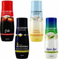 4 „SodaStream“ koncentratų rinkinys: „Cola+Energy+Limonade+Citrina-Laimas“