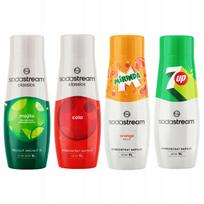 SODASTREAM Cola + Mirinda + 7Up + Mojito syrups for soda fountain 4 pcs.