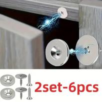 Spintelės durų magnetiniai fiksatoriai Apvalūs metaliniai magnetiniai drabužių spintai Paslėptas uždarymas Magnetinis durų fiksatorius-pritraukėjas Baldų furnitūra