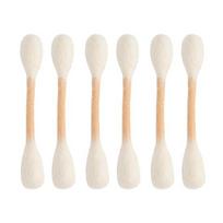 6Pcs Cotton Swabs Cat Toys with Catnip Giant Kitten Chew Sticks Indoor Cats Dental Care Teething Toy Big Felt Swab Interactive Boredom Toy