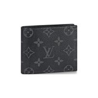 Louis Vuitton Marco Piniginė Klasikinio Monogramos Drobės Ir Odos Trumpa Piniginė Vyriškos Piniginės Juoda Pilka M62545 Gift Set(Basic Set+Box+Shopping Bag)