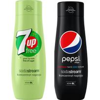 Set of 2 SodaStream 7UpFREE+Pepsi Max concentrates
