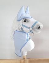 Hobby Horse A4 Set: Blanket + Fly Muffs - Light Blue