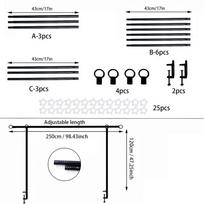 Over The Table Rod Stand With Clamps Adjustable Display Frame Metal Table Balloon Arch With Clamps For Wedding Birthday Party