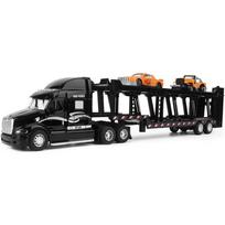 1/48 modeliavimo slėgio liejimo transporto priemonė, lydinio sunkvežimio modelis su šviesos garso efektu, žaislinis automobilis 1/48-Size:35*7*5cm juoda