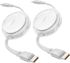 iOttie 100W Retractable USB-C Cable 2 Pack, white