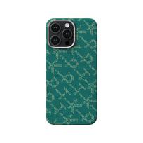 Pitaka Tactile Woven dėklas, PTK Green/Gold – Apple iPhone 16 Pro