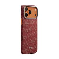 Pitaka Ultra-Slim dėklas, Monogram-Gold/Red – Apple iPhone 17 Pro