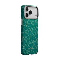 Pitaka Ultra-Slim dėklas, Monogram-Gold/Green – Apple iPhone 17 Pro