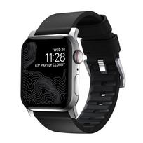 Nomad Active apyrankė Pro juodos spalvos, sidabro spalvos – Apple Watch 49mm/46mm/45mm/44mm/42mm