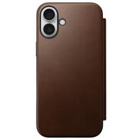 Nomad Modern Leather dėklas, rudos spalvos – Apple iPhone 16 Plus