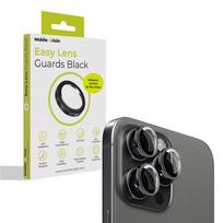 Mobile Origin Easy Lens Guards kameros apsauga, juodos spalvos – Apple iPhone 15 Pro / 15 Pro Max
