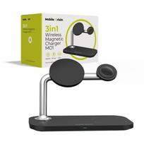 Mobile Origin 3in1 belaidis Magnetic įkroviklis MO1, juodos spalvos