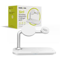 Mobile Origin 3in1 belaidis Magnetic įkroviklis MO1, baltos spalvos