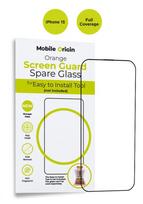 Mobile Origin Orange Screen Guard papildomas apsauginis stiklas aplikatoriui (aplikatoriaus komplekte nėra) Apple iPhone 15