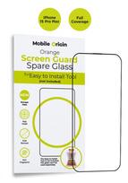 Mobile Origin Orange Screen Guard papildomas apsauginis stiklas aplikatoriui (aplikatoriaus komplekte nėra) Apple iPhone 15 Pro Max