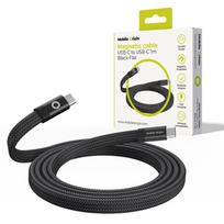 Mobile Origin Magnetic Flat Patented Original kabelis USB-C į USB-C 1m, juodos spalvos