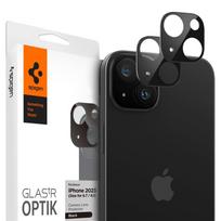 Spigen Glass tR Optik 2 Pack, juodos spalvos – Apple iPhone 15/15 Plus/14/14 Plus