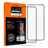 Spigen Glass FC 2 Pack, juodos spalvos – Apple iPhone 11 Pro/XS/X