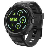 Spigen Rugged Armor Pro + Stand, matinės juodos spalvos – Google Pixel Watch 4 45mm