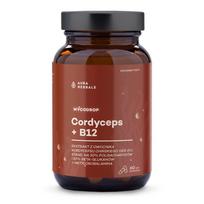 AURA HERBALS Mycodrop, Cordyceps 30:1 + B12, 30% beta gliukanų - 60 kapsulių