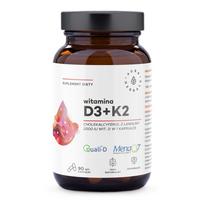 Aura Herbals Vitaminas D3 2000 TV + K2 - 90 kapsulių