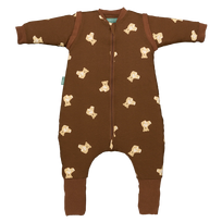 Molis&Co pižama - miegmaišis su rankovėmis, kojytėmis ir atverčiamomis kojinėmis TOG 1 Teddy Mocca