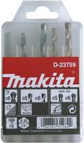 Grąžtų komplektas Makita D-23759, medienai/akmeniui, hss, hex 1/4, 5 mm