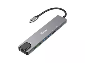 "Equip Adapter USB-C -> HDMI.GbE.3xUSB3.2 Gen1.SD/TF.PD 100W"
