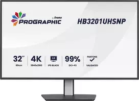 "80,0 cm/31,5"" (3840x2160) iiyama ProGraphic HB3201UHSNP-B1 16:9 IPS 4 ms 60 Hz 450cd/m² USB-C (96 W) HDMI DP RJ45 KVM VESA Black"