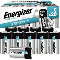 „Energizer Max Plus“ LR14 „Baby C“ baterijos, 20 vnt. dėžutė