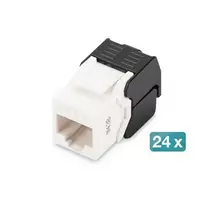DIGITUS „Keystone“ lizdas Cat6/RJ45–>LSA, neekranuotas, 250 MHz, 24 vnt.