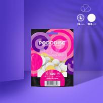 Disposable white files for pedicure 320 grit size L