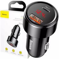 Baseus greitas automobilinis įkroviklis telefonui 45W PD 2x USB USB-C 5A QC