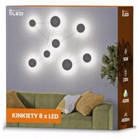 Sieninis LED šviestuvas Smartled juodas apskritimas 50W