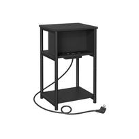 Medinis kavos staliukas su USB jungtimis, 30x34x58 cm