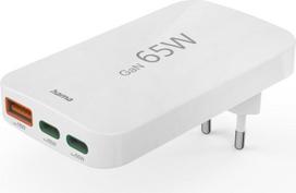 ŁADOWARKA SIECIOWA DO LAPTOPA SKŁADANA 65W GAN PD/QC 2X USB-C, 1X USB-A, BIAŁA
