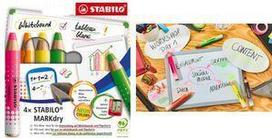 STABILO Whiteboard-Marker MARKdry NEON, 4er Etui neu entwickelte XXL-Mine speziell für Whiteboards und - 1 Stück (648/4-01)