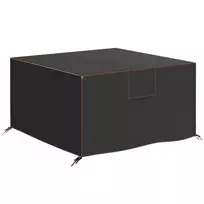 Sodo baldų uždangalas, atsparus žiemai ir vandeniui, apsauga nuo UV spindulių, 420D Oksfordo audinys, 125x125x74cm, juodas