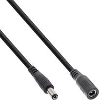 Power cable InLine InLine® DC extension cable, DC plug male/female 5.5x2.5mm, AWG 18, black, 5m