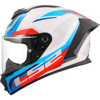 LS2 FF820 RAPID III HYPER WHITE BLUE RED uždaras šalmas S